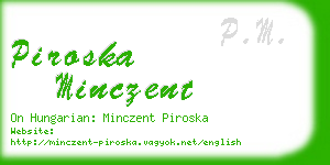 piroska minczent business card